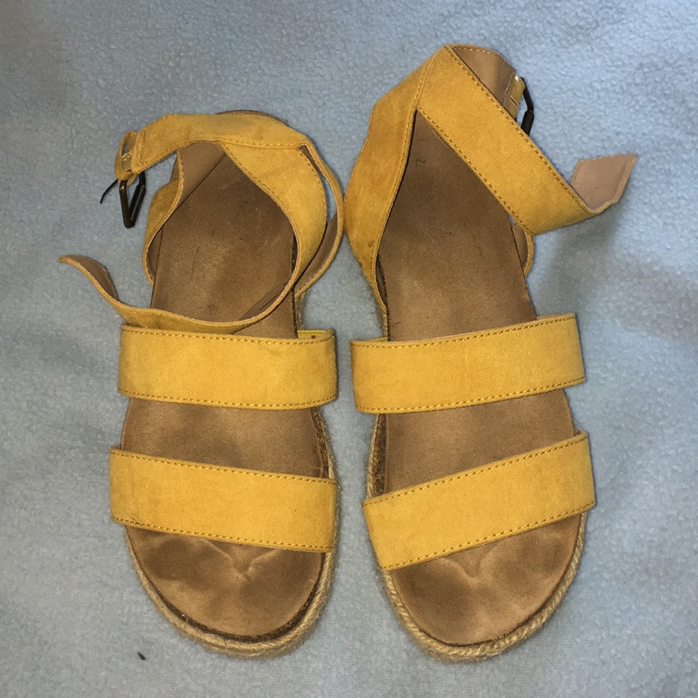 Yellow espadrilles